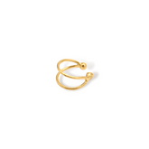 Earcuff liso de dos alambres vista lateral