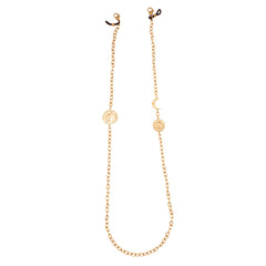 Cadena para gafas con soles y media luna vista frontal