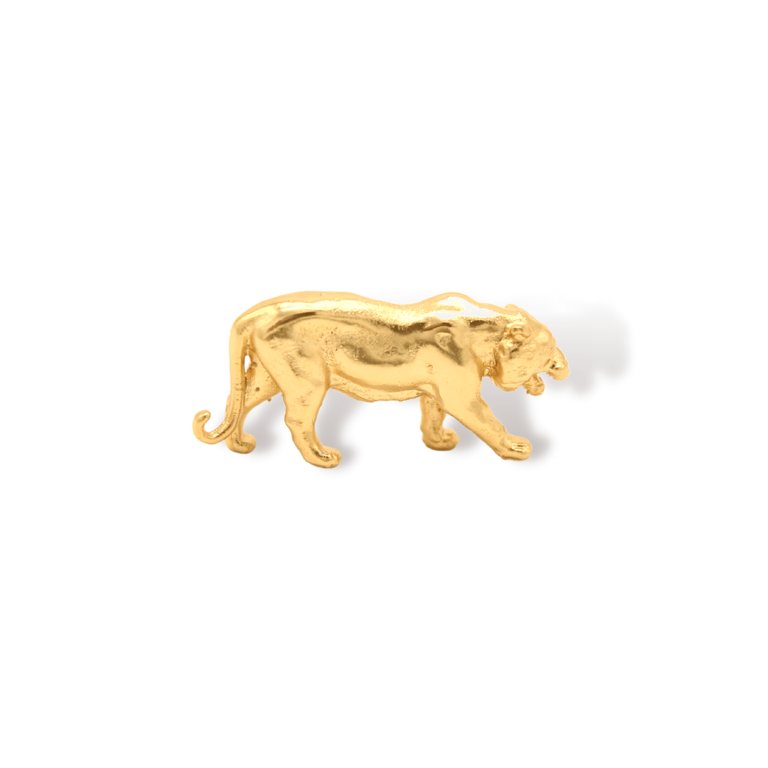 Pin tigre cuerpo completo vista frontal Brezo Jewelry