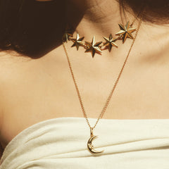 Choker con estrellas vista real