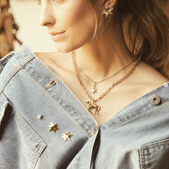 Aretes con estrella de sheriff grandes