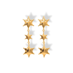 Aretes largos con estrellas de sheriff