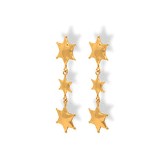 Aretes largos con estrellas de sheriff