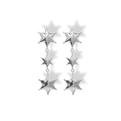 Aretes largos con estrellas de sheriff