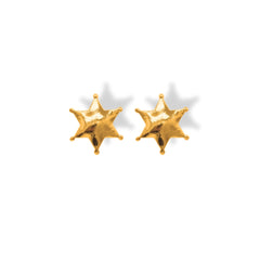 Aretes con estrella de sheriff pequeños