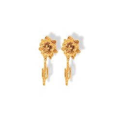 Aretes con flor de cactus grande y cactus