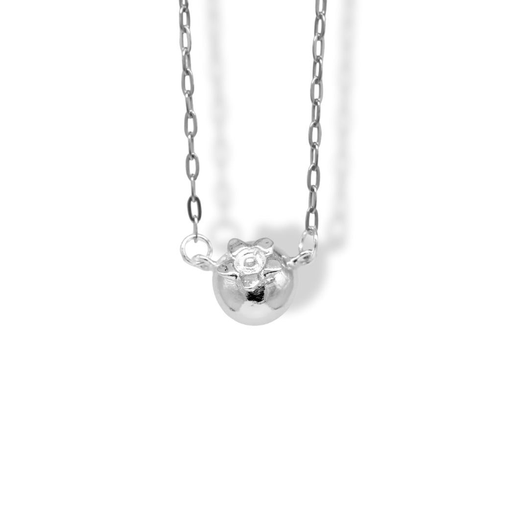 Cadena con 1 arándano grande plateado Brezo Jewelry