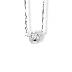 Cadena con 1 arándano grande plateado