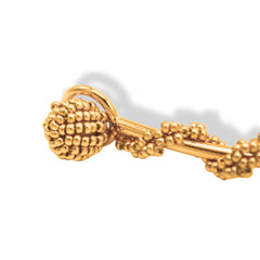 Choker con tejido envolvente dorado vista detalle