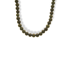 Collar de jade verde oscuro