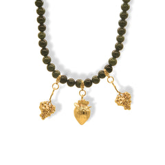 Charm de uva dorado para collares de colores