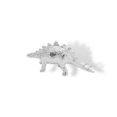 Pin de estegosaurio plateado