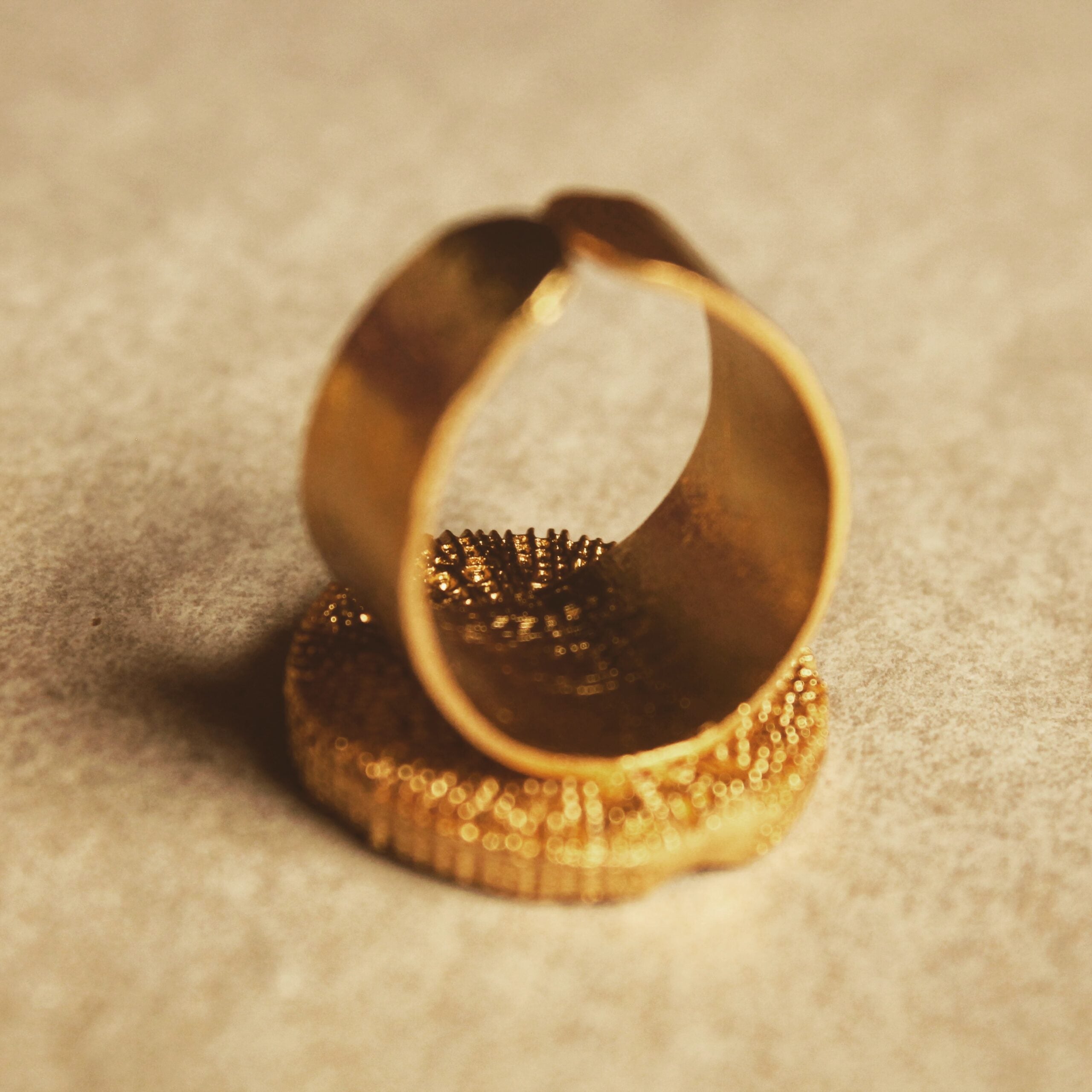 Anillo con hoja de victoria regia vista posterior