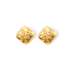 Aretes de rombo precolombino vista frontal