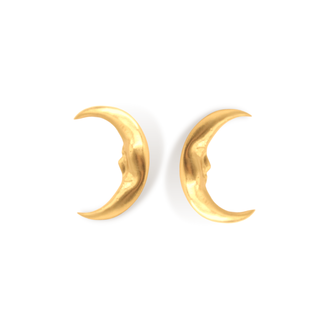 Aretes de media luna grande vista lateral