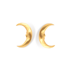 Aretes de media luna grande vista lateral