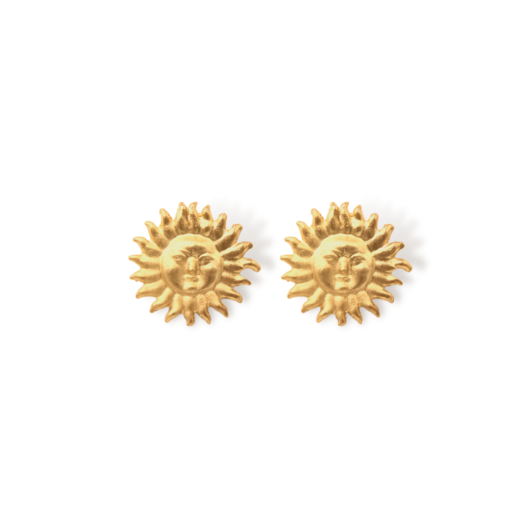 Aretes de sol con cara completa vista frontal
