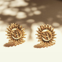 Aretes de sol con cara completa vista detallada