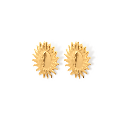Aretes de sol media cara plana pequeña vista diagonal